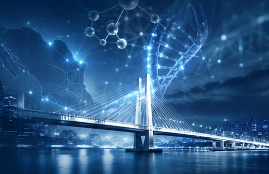 Recreated scientific and bridge composition